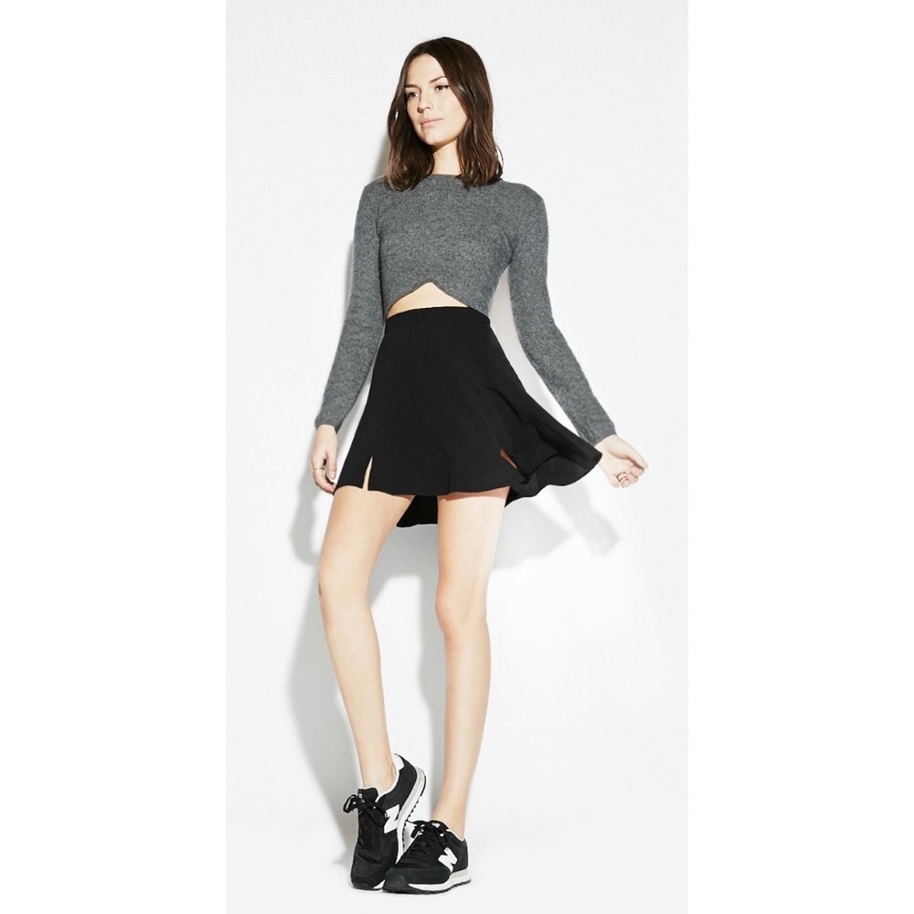 Reformation storm black mini skirt